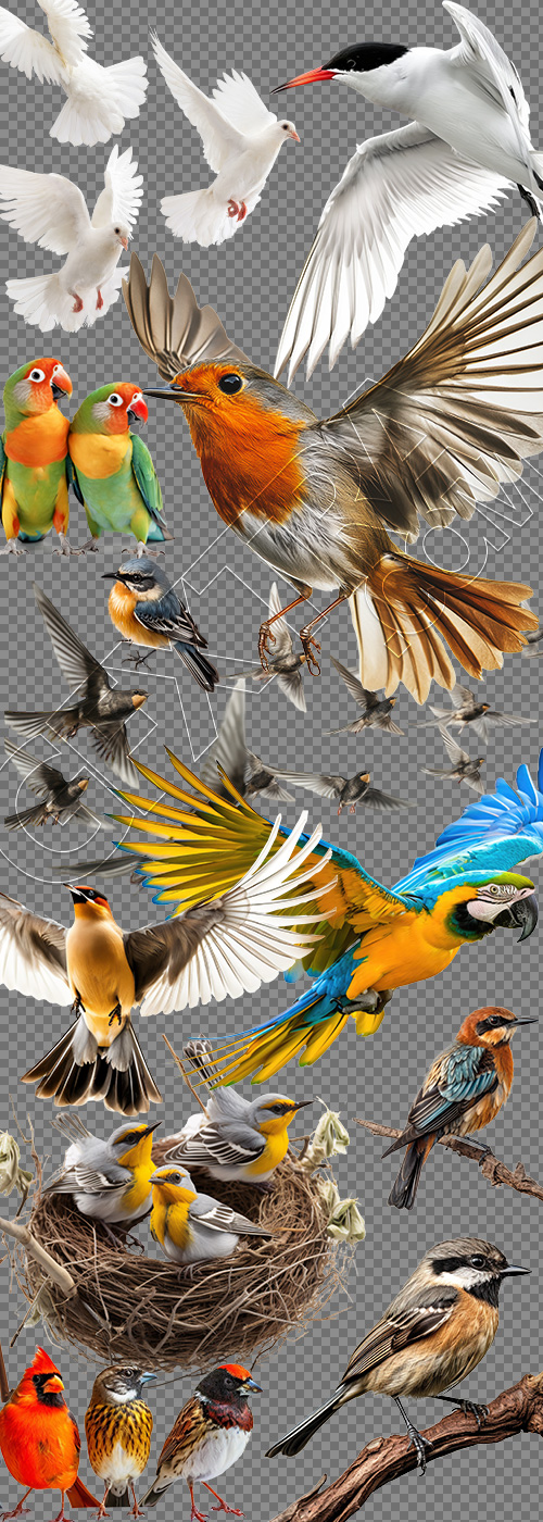 Birds #1, 29xPNG, 2xAI