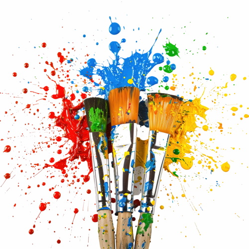 Painting - Isolated Brush and Splatters 38xPNG