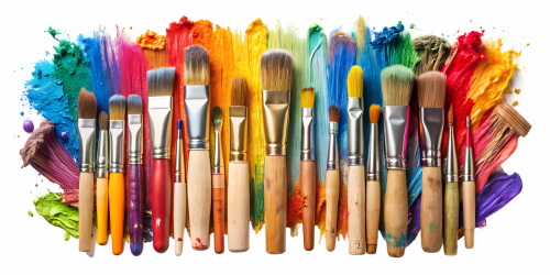 Painting - Isolated Brush and Splatters 38xPNG