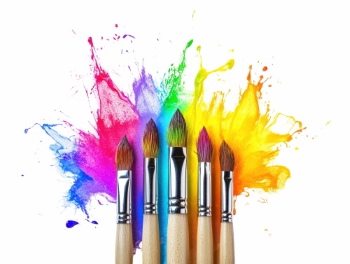 Painting - Isolated Brush and Splatters 38xPNG