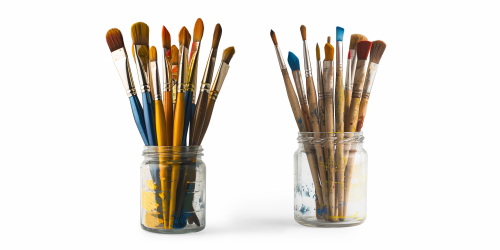 Painting - Isolated Brush and Splatters 38xPNG