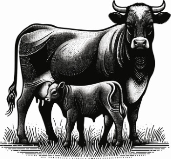 Farm Animal Vintage Engravers Collection #2, 44xAI