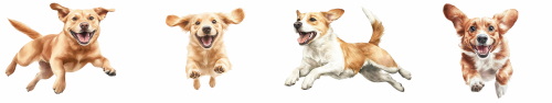 Dogs in Action 27xPNG