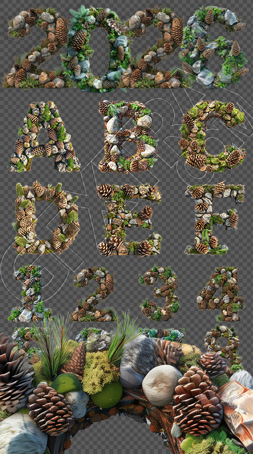 Forest Floor Alphabet Letters and Numbers PNG Forest Floor Alphabet Letters and Numbers PNG