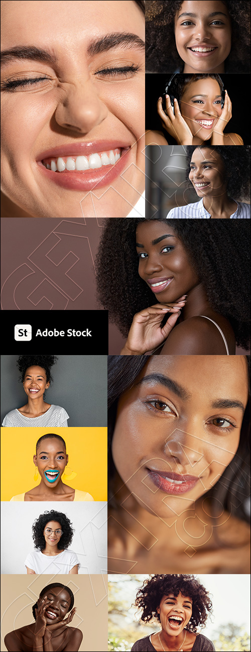 Smiling Faces Woman #2, 25xJPG