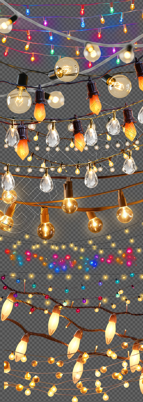 Christmas Garland Lights 25xPNG
