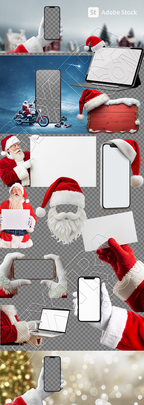Santa Claus Mockups 25xPNG
