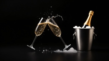 Cheers 2026 - New Year Party & Champagne 10xPNG 16xJPEG