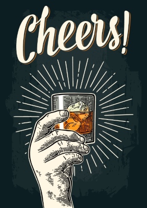 Cheers Mate 2026 - Hands Toasting & Clinking Drink Glasses 36xAI