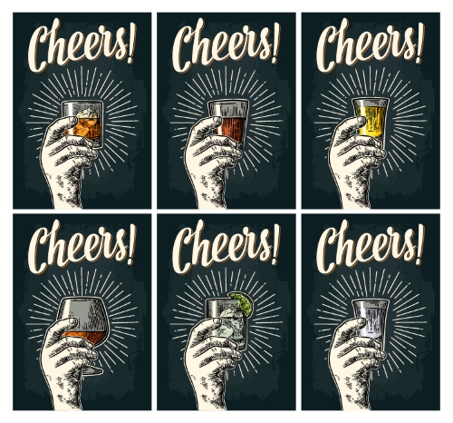 Cheers Mate 2026 - Hands Toasting & Clinking Drink Glasses 36xAI