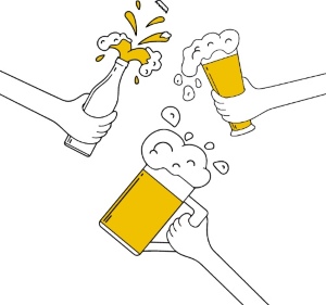 Cheers Mate 2026 - Hands Toasting & Clinking Drink Glasses 36xAI