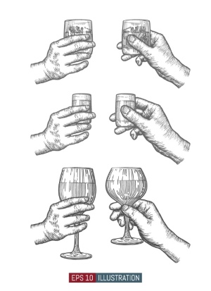 Cheers Mate 2026 - Hands Toasting & Clinking Drink Glasses 36xAI