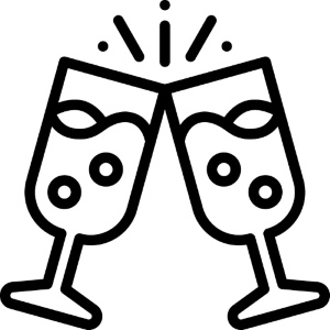 Cheers Mate 2026 - Hands Toasting & Clinking Drink Glasses 36xAI