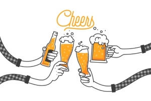 Cheers Mate 2026 - Hands Toasting & Clinking Drink Glasses 36xAI