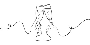 Cheers Mate 2026 - Hands Toasting & Clinking Drink Glasses 36xAI