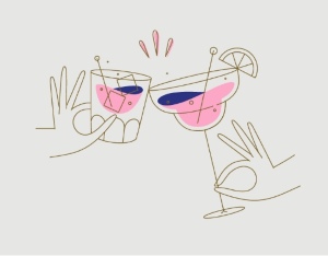 Cheers Mate 2026 - Hands Toasting & Clinking Drink Glasses 36xAI