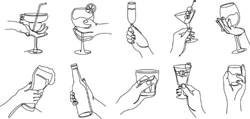 Cheers Mate 2026 - Hands Toasting & Clinking Drink Glasses 36xAI