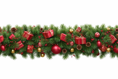 Christmas Garlands Isolated Collection 28xPNG