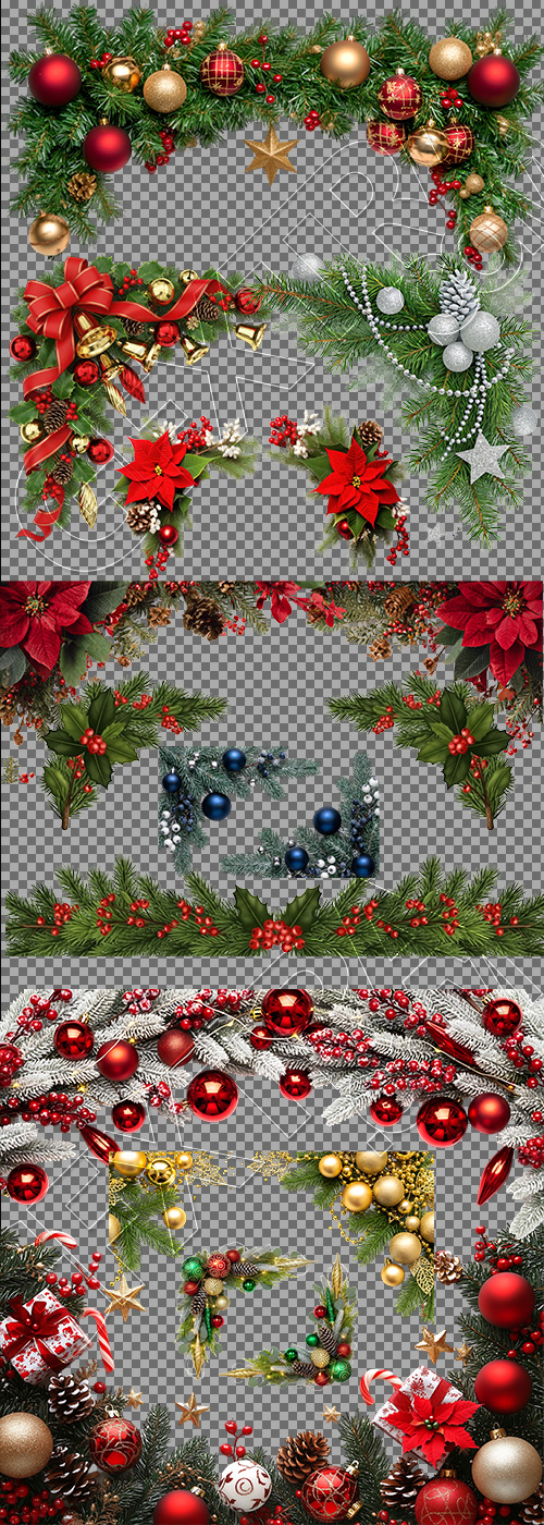 Christmas Garland Corners 29xPNG Christmas Garland Corners 29xPNG