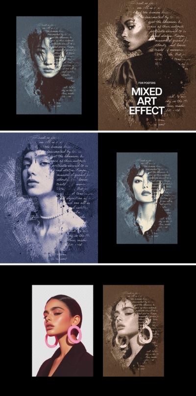 Text & Photo Effect Mockups 23xPSDT