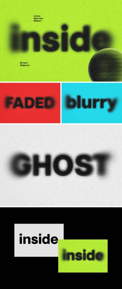Text & Photo Effect Mockups 23xPSDT