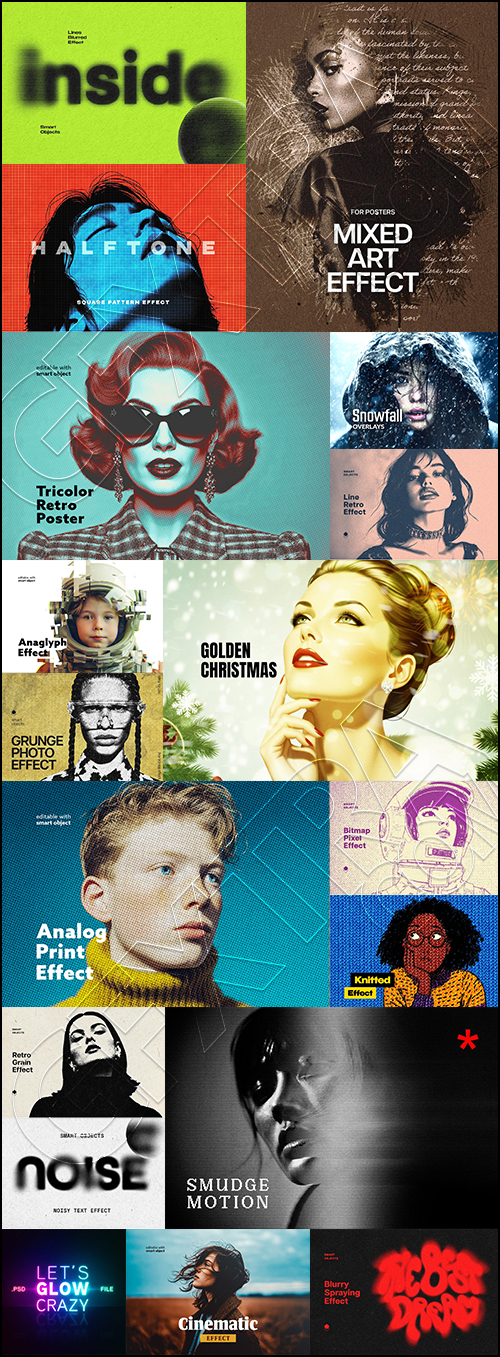 Text & Photo Effect Mockups 23xPSDT