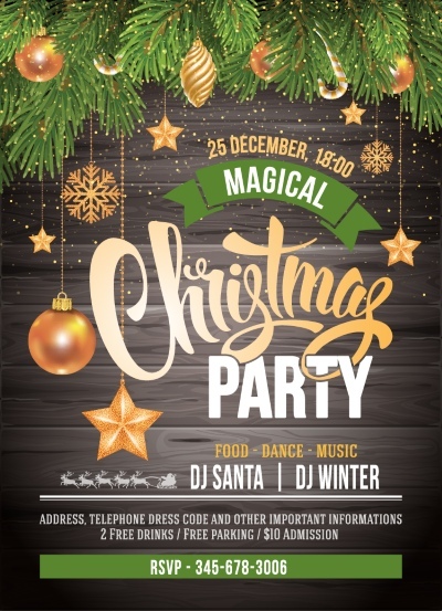 Christmas Party Invitation & Celebration Card Templates #1, 25xAI Christmas Party Invitation & Celebration Card Templates #1, 25xAI