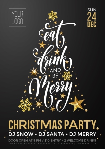 Christmas Party Invitation & Celebration Card Templates #1, 25xAI Christmas Party Invitation & Celebration Card Templates #1, 25xAI