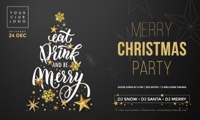 Christmas Party Invitation & Celebration Card Templates #1, 25xAI Christmas Party Invitation & Celebration Card Templates #1, 25xAI