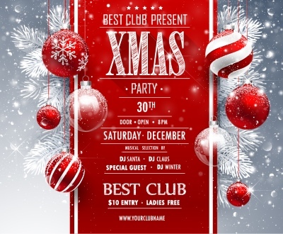 Christmas Party Invitation & Celebration Card Templates #1, 25xAI Christmas Party Invitation & Celebration Card Templates #1, 25xAI