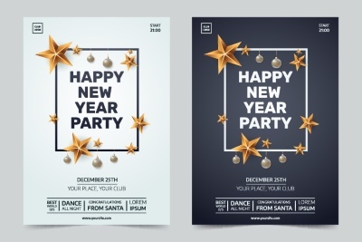 Christmas Party Invitation & Celebration Card Templates #1, 25xAI Christmas Party Invitation & Celebration Card Templates #1, 25xAI