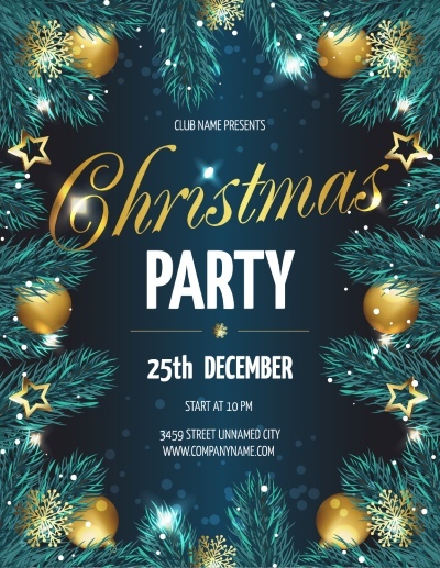 Christmas Party Invitation & Celebration Card Templates #1, 25xAI Christmas Party Invitation & Celebration Card Templates #1, 25xAI