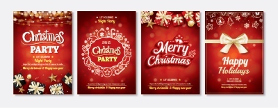 Christmas Party Invitation & Celebration Card Templates #1, 25xAI Christmas Party Invitation & Celebration Card Templates #1, 25xAI