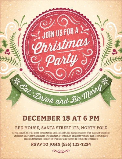 Christmas Party Invitation & Celebration Card Templates #1, 25xAI Christmas Party Invitation & Celebration Card Templates #1, 25xAI