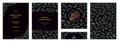 Christmas Party Invitation & Celebration Card Templates #4, 25xAI Christmas Party Invitation & Celebration Card Templates #4, 25xAI