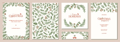 Christmas Party Invitation & Celebration Card Templates #4, 25xAI Christmas Party Invitation & Celebration Card Templates #4, 25xAI