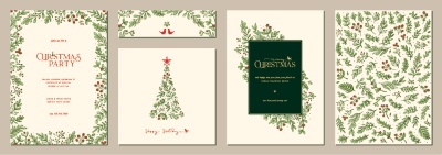 Christmas Party Invitation & Celebration Card Templates #4, 25xAI Christmas Party Invitation & Celebration Card Templates #4, 25xAI