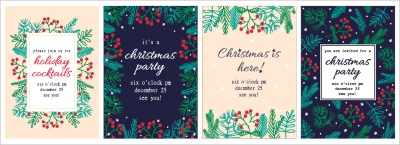 Christmas Party Invitation & Celebration Card Templates #4, 25xAI Christmas Party Invitation & Celebration Card Templates #4, 25xAI