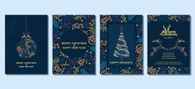 Christmas Party Invitation & Celebration Card Templates #4, 25xAI Christmas Party Invitation & Celebration Card Templates #4, 25xAI