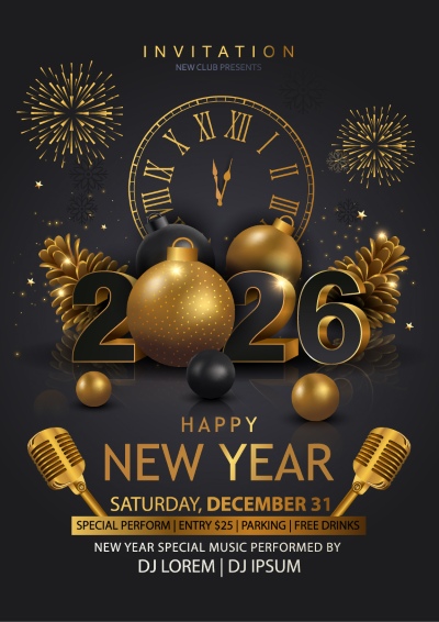 Christmas Party Invitation & Celebration Card Templates #5, 25xAI Christmas Party Invitation & Celebration Card Templates #5, 25xAI