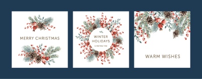 Christmas Party Invitation & Celebration Card Templates #6, 25xAI Christmas Party Invitation & Celebration Card Templates #6, 25xAI