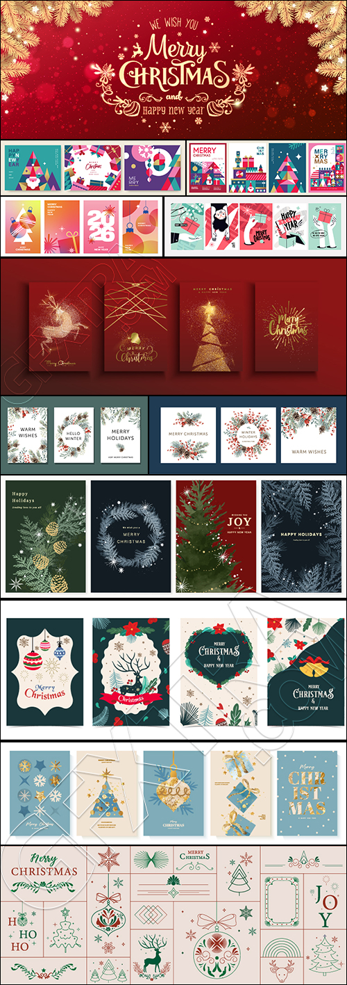 Christmas Party Invitation & Celebration Card Templates #6, 25xAI Christmas Party Invitation & Celebration Card Templates #6, 25xAI