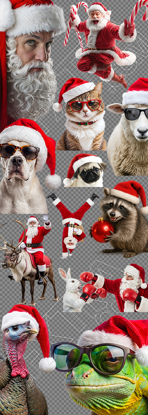 Funny Santa Claus & Santa Animals 31xPNG Funny Santa Claus & Santa Animals 31xPNG