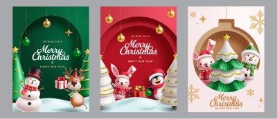Merry Christmas Greeting Cards #1, 28xAI Merry Christmas Greeting Cards #1, 28xAI
