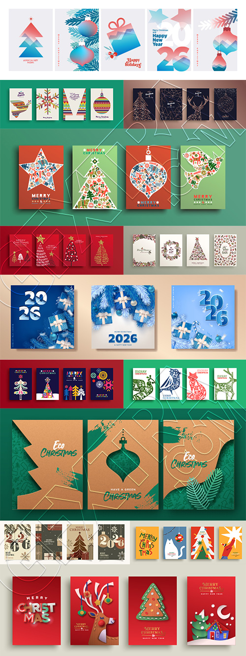 Merry Christmas Greeting Cards #3, 25xAI Merry Christmas Greeting Cards #3, 25xAI
