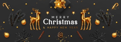 Merry Christmas Greeting Cards #4, Deers 30xAI