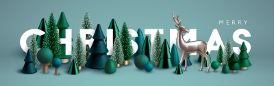 Merry Christmas Greeting Cards #4, Deers 30xAI