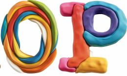 3D Clay Playdough Alphabet & Numbers PNG