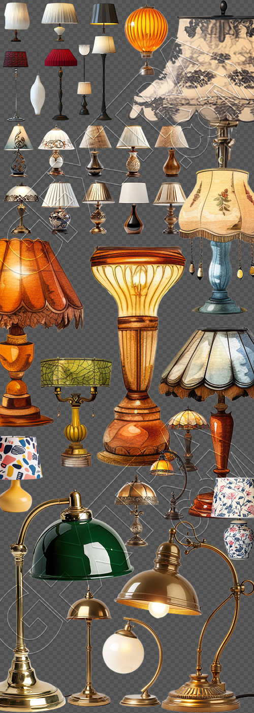 Vintage Lambs & Lambaders Isolated Transparent #2, 27xPNG