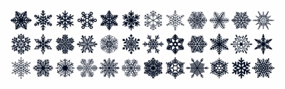 Snowflakes & Snowing Backgrounds 41xPNG